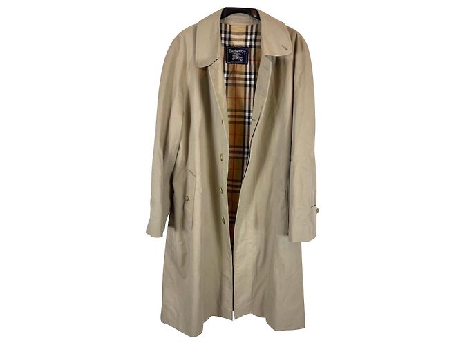 Gabardina Burberry beige de algodón XXL