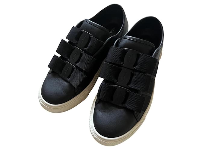 Ferragamo on sale sneakers black