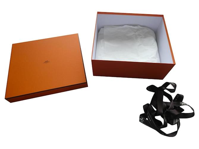 boite hermès pour birkin 30 Orange  ref.682349