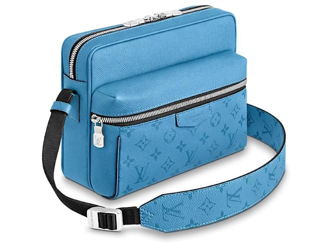 Louis Vuitton Taschen Aktentaschen Blau Leder  ref.682368
