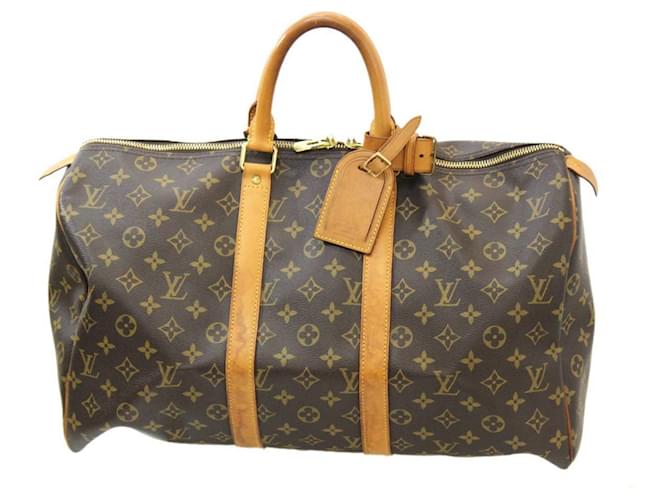 Louis Vuitton Keepall 45 Brown Cloth  ref.682472