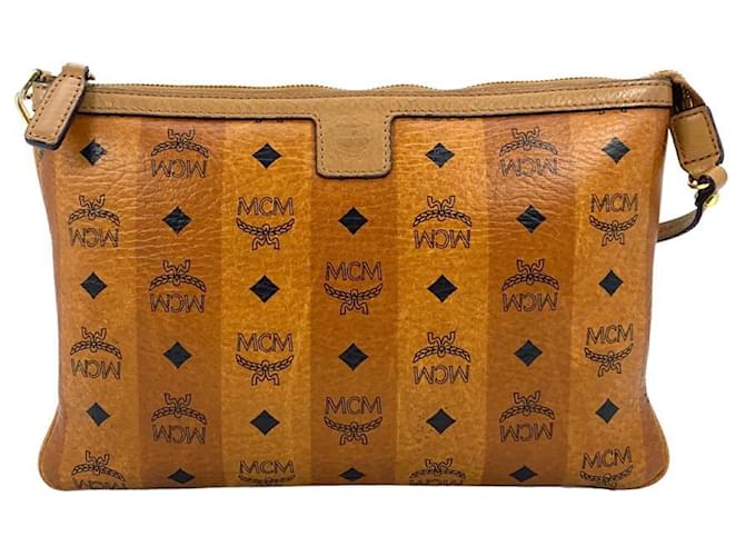 MCM Cognac Clutch