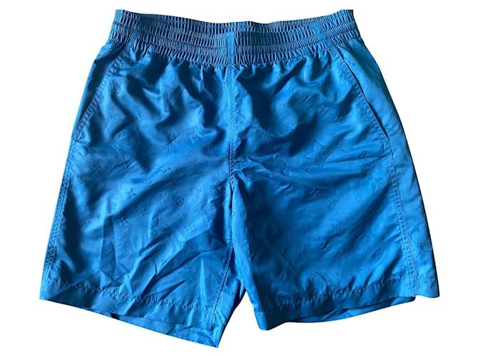 shorts de natação louis vuitton Azul Algodão  ref.682588