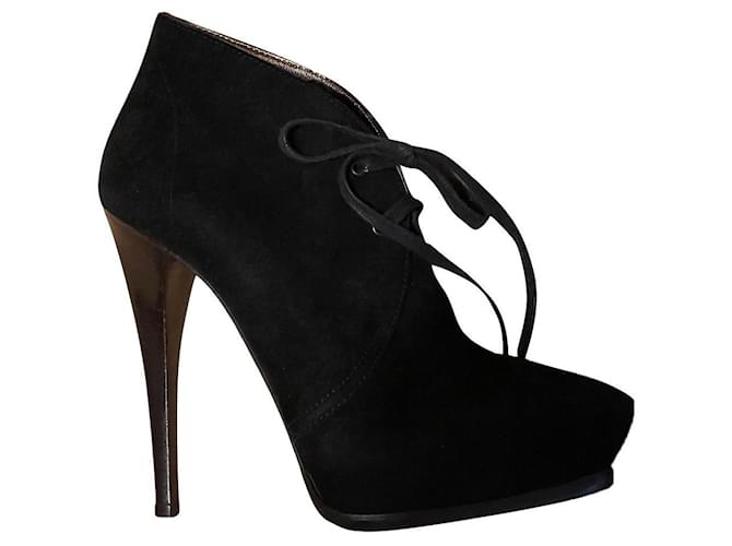 Lanvin Ankle Boots Black Leather  ref.682597