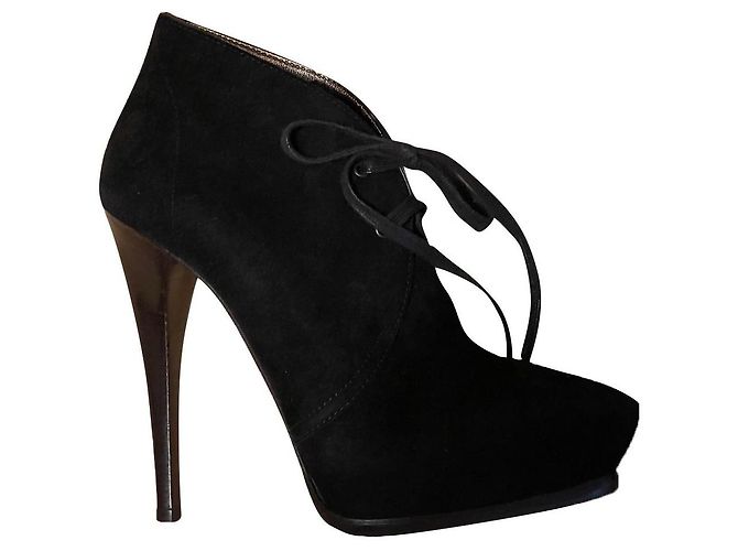 Botines Lanvin de ante negro