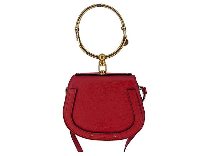 Chloé Bolsos de mano Roja Cuero  ref.682620