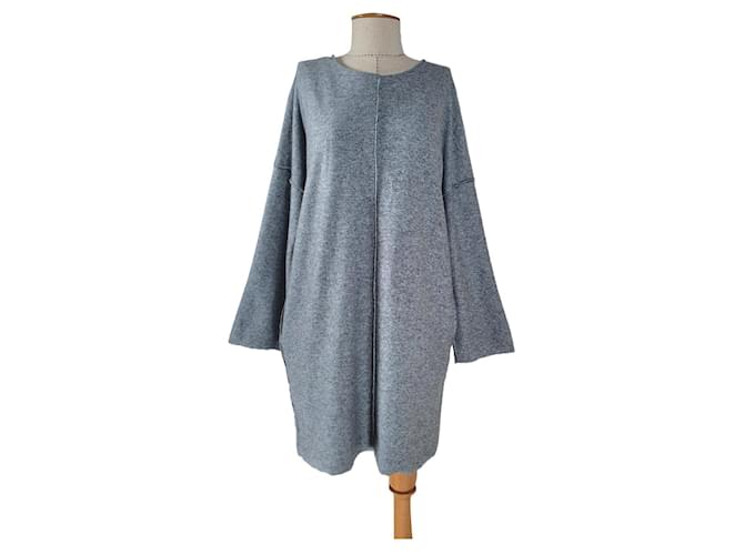 Forte Forte Dresses Grey Cashmere Wool Viscose Polyamide  ref.682661