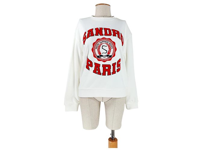 Sweatshirt Sandro Branco de Algodão Multicor