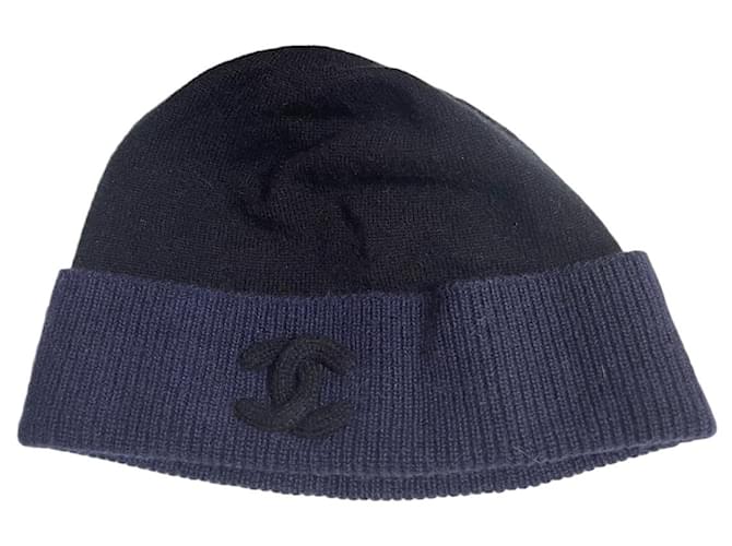 Chanel Hats Black Cashmere  ref.682690