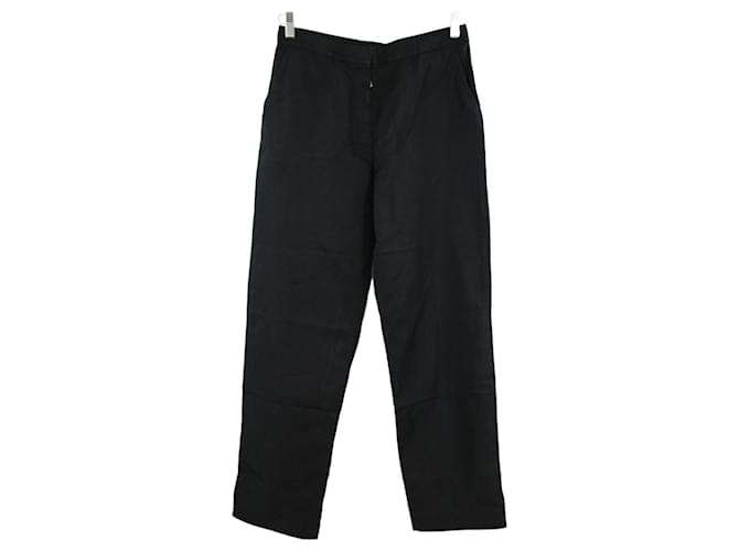 Pantalon Saint Laurent 40 Soie Noir  ref.682738