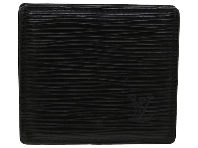 Monedero Louis Vuitton Epi Negro Cuero  ref.682790
