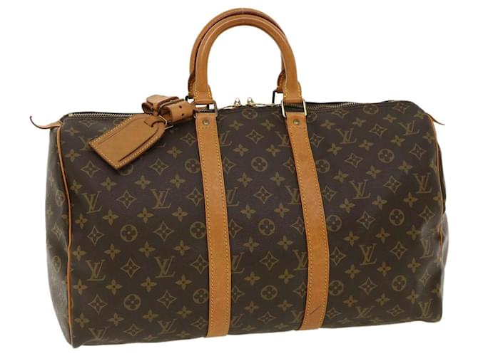 Louis Vuitton Monogram Keepall 45 Boston Bag M41428 LV Auth hs1548 Cloth  ref.682932