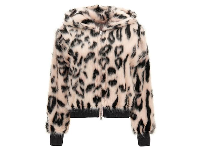 Stella Mc Cartney Stella McCartney Faux Fur Hooded Jacket Pink  ref.683006