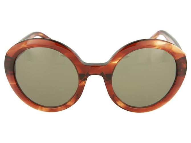 Alexander McQueen Round-Frame Sunglasses Brown  ref.683199