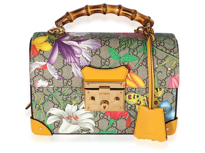 Gucci GG Flora Bamboo Padlock Bag