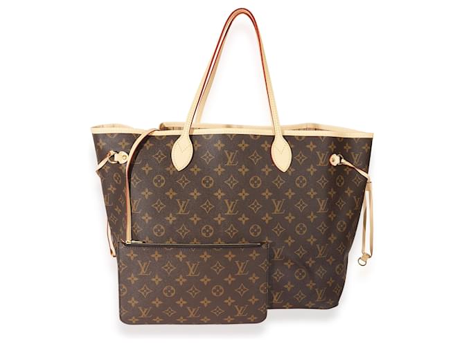 Louis Vuitton Monogram Canvas Neverfull Gm  Brown Leather  ref.683270