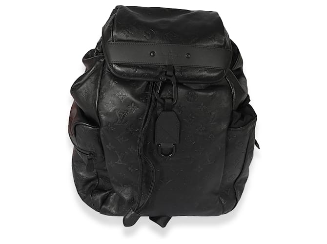 Louis Vuitton Shadow Monogram Discovery Backpack  Black Leather  ref.683475