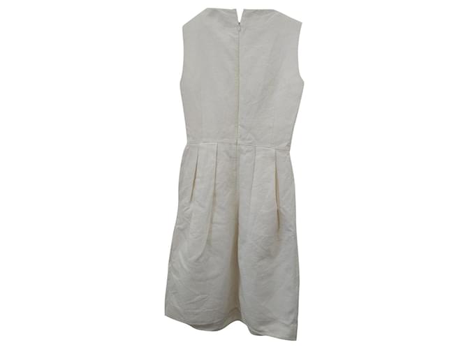 Christian Dior Kleid Weiß Baumwolle  ref.683496