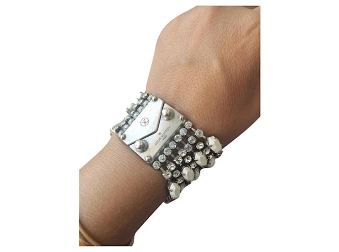Louis Vuitton-Armband Silber Weiß Silber Hardware Stahl Metall  ref.683612