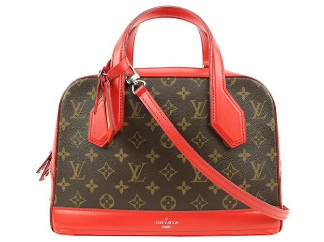 Louis Vuitton Rote Monogramm Dora PM Kuppel 2Weg Satchel Bag Leder  ref.683798