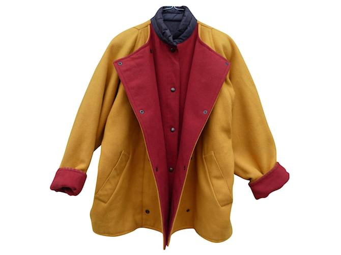 Pennyblack Mäntel, Oberbekleidung Rot Gelb Marineblau Wolle  ref.683810