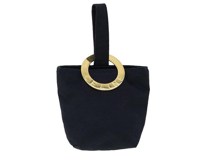 Céline CELINE Circle Pouch Azul marino Auth am3209