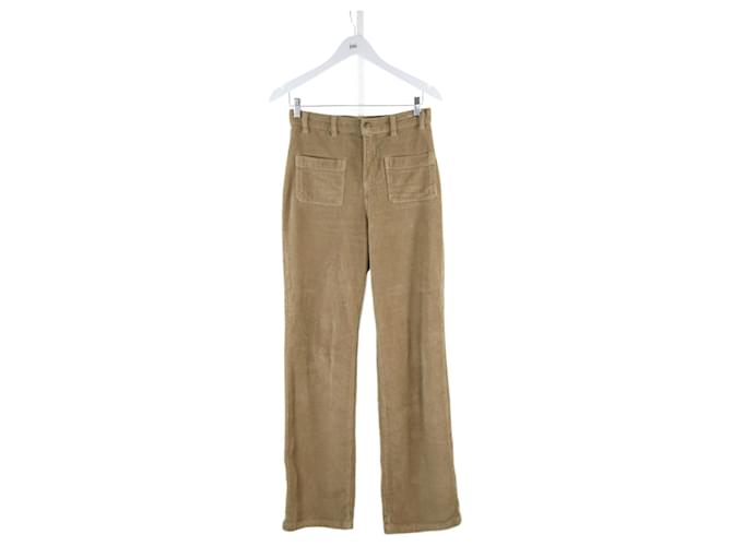Ba&Sh Bash Pants 1 Beige Cotton  ref.684091