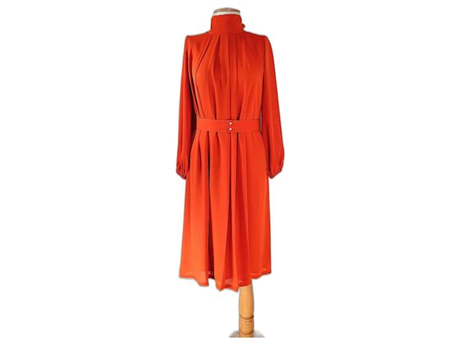 Max Mara Dresses Orange Silk Polyester  ref.684130