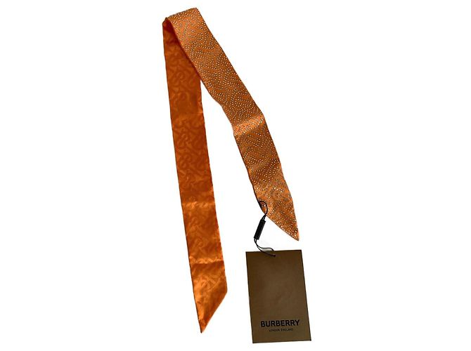 Estola Burberry Laranja de Tecido
