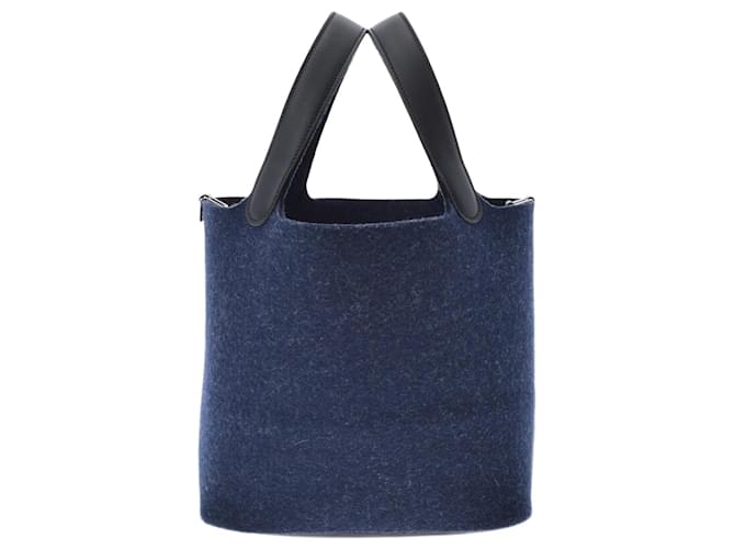 Hermès Picotin Navy blue Suede  ref.684366