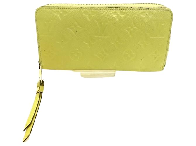 Louis Vuitton Zippy Wallet Yellow Leather  ref.684406