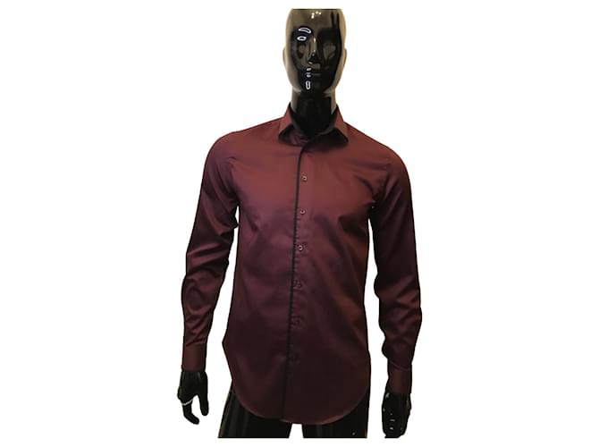 Autre Marque Izac burgundy shirt Dark red Cotton  ref.684423