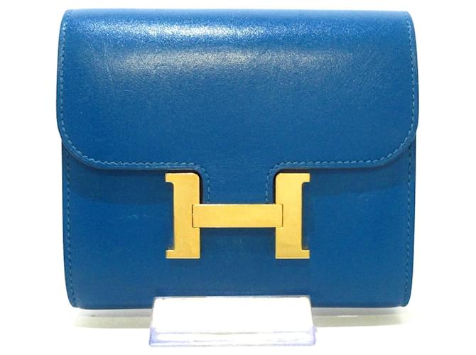 Hermès Hermes constance Azul Cuero  ref.684430