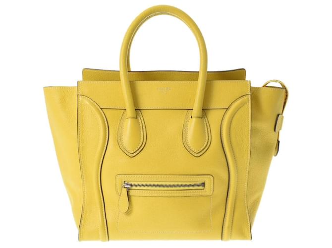 Céline Luggage Yellow Leather  ref.684693