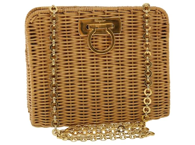 Ferragamo clearance wicker handbag