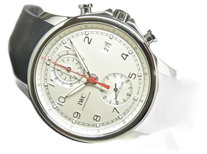 IWC Portugieser Yacht Club silver Dial IW390502 makerOVH done Mens Silvery Steel  ref.684871