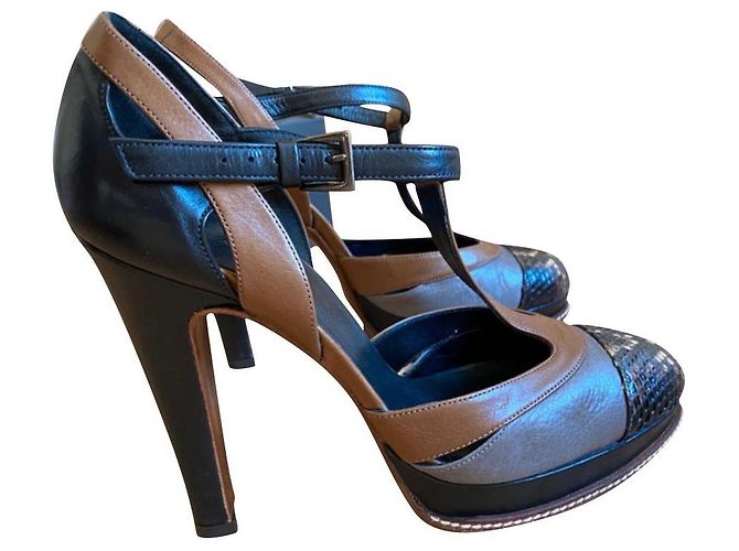 Barbara Bui leather pumps dark brown