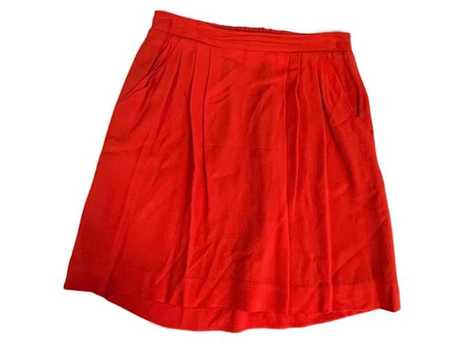 ZAPA skirt Red Polyester Viscose  ref.685052