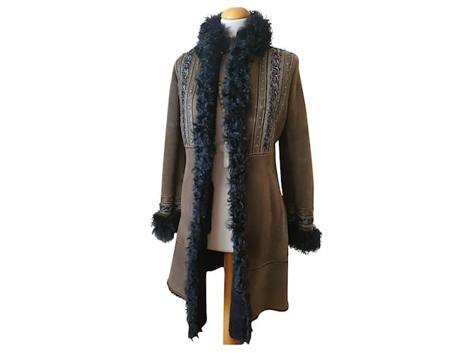 Antik Batik Coats, Outerwear Khaki Fur  ref.685071