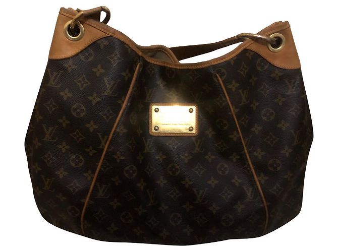 Borsa a mano Louis Vuitton in pelle marrone
