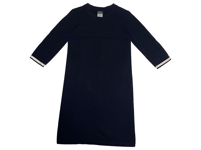 Cambon Abito Uniforme Chanel Blu Navy Cotone Lana M