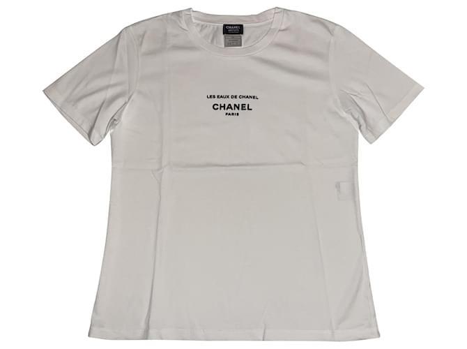 Cambon Chanel Top Bianco Cotone  ref.685095