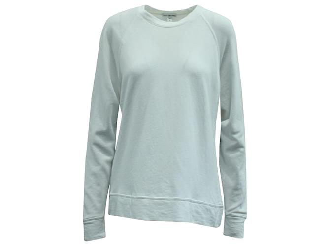Autre Marque James Perse Classic Sweatshirt in White Cotton  ref.685390