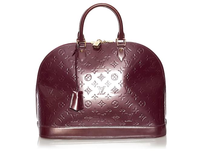 Louis Vuitton Amarante Vernis Alma GM Bag Red Dark red Leather ref.349364 -  Joli Closet