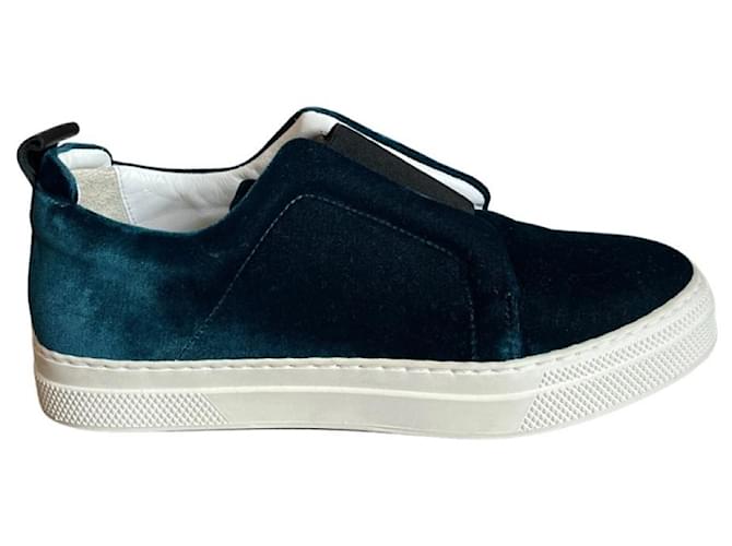 Pierre Hardy Sneakers Turquoise Velvet  ref.685634