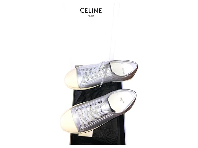 Céline Sneakers Silver hardware Leather  ref.685647