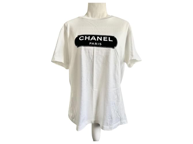 Chanel Tops Blanco Algodón  ref.685662