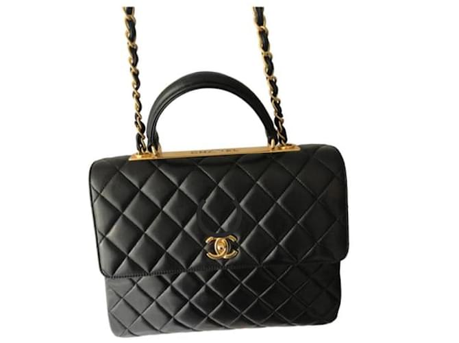 Chanel Coco handle Black Leather  ref.685676