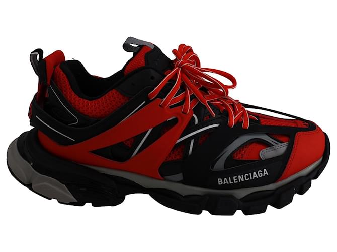 Balenciaga Track Sneakers aus rot/schwarzem Polyurethan Kunststoff  ref.685750