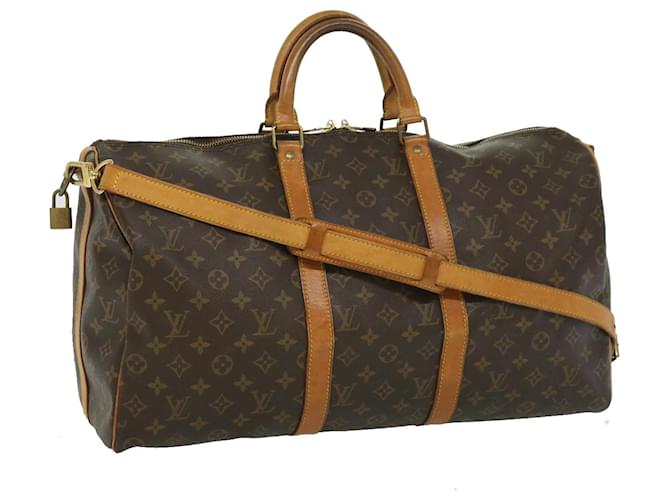 Louis Vuitton Keepall Bandouliere 50 Brown Cloth  ref.685776